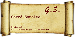 Gorzó Sarolta névjegykártya