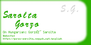 sarolta gorzo business card